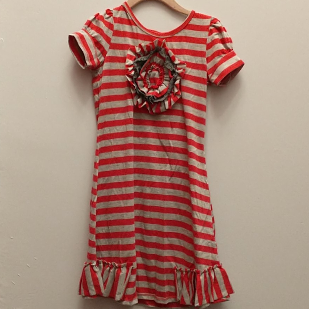 Pink Vanilla Striped Dress - Girls 6X